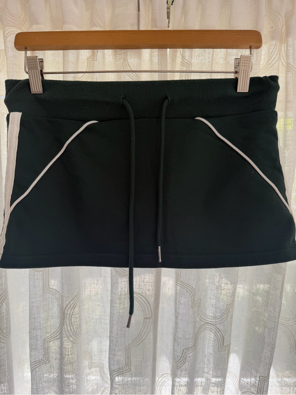 Edikted Forest Green Mini Skort with White Trim